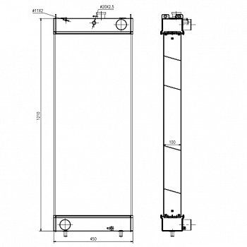 Радиатор водяной LCH 207-03-75121(PCRD-035-SL5166B) PC400-7 PC300-8radiator-vodyanoy-btc-207-03-75121-s11a-pc400-7-pc300-8-2