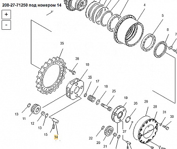Палец TGFQ 208-27-71250palets_208_27_71250
