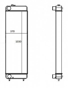 Радиатор водяной LCH xb00004995(CXEX004-SL5166B)ZX330-3/5G (ширина 38 см)radiator-vodyanoy-well-xb00004995-zx330-3-5g-shirina-38-sm-2